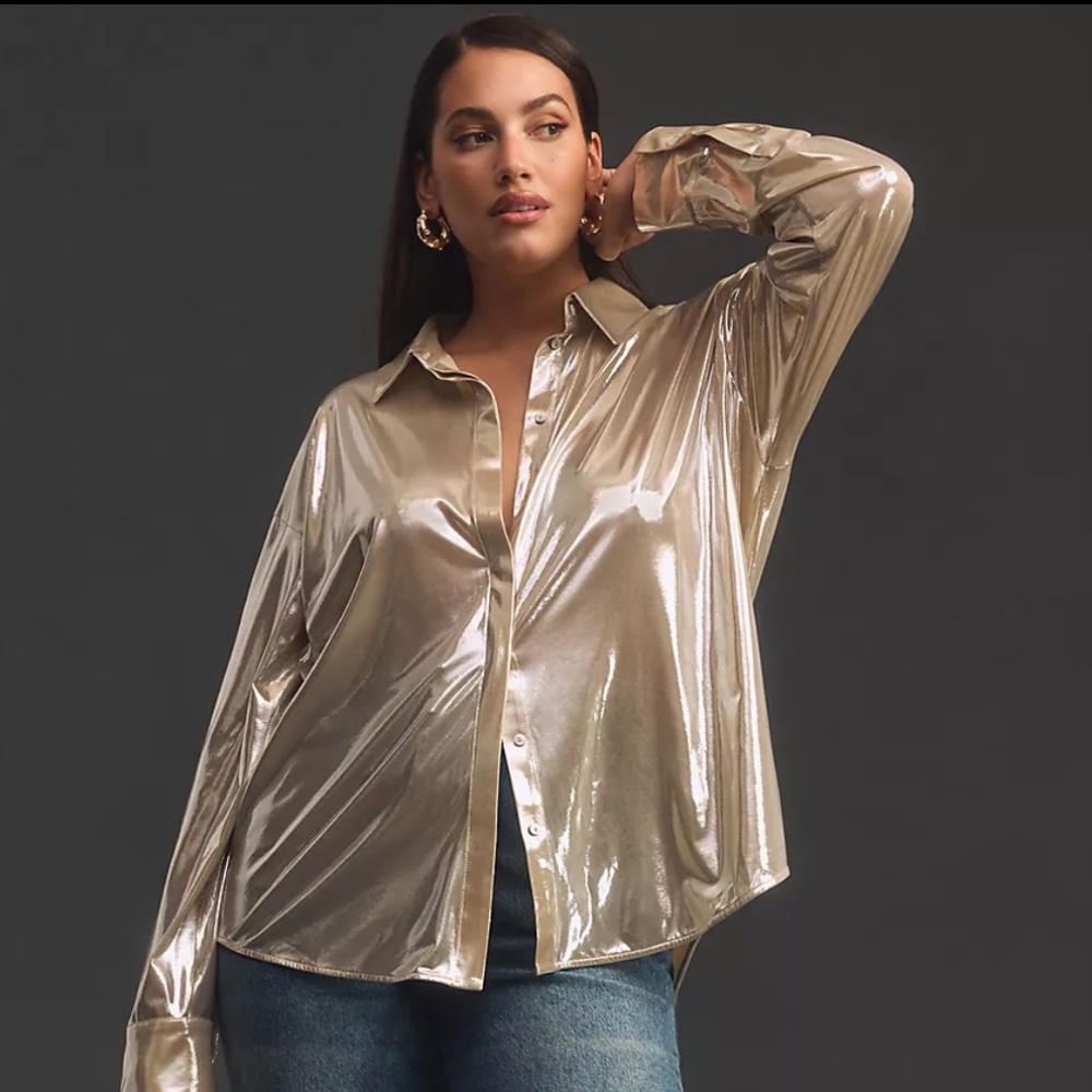 Anthropologie Gillian iridescent shirt
